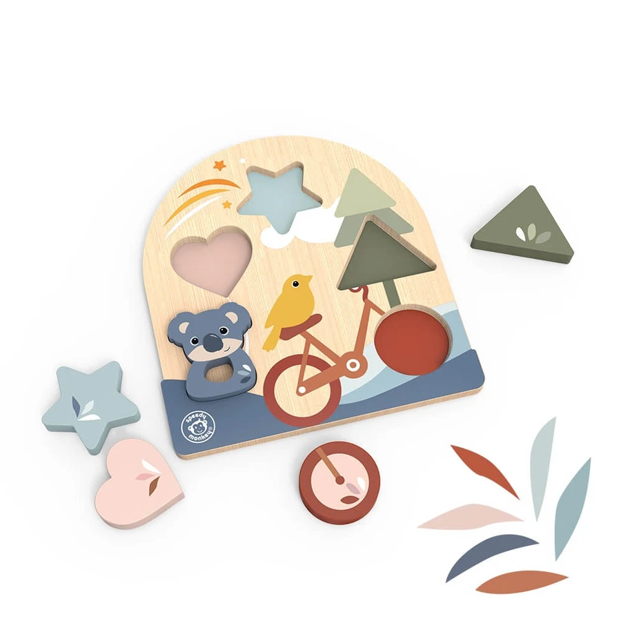 Puzzle educativ din lemn, Speedy Monkey