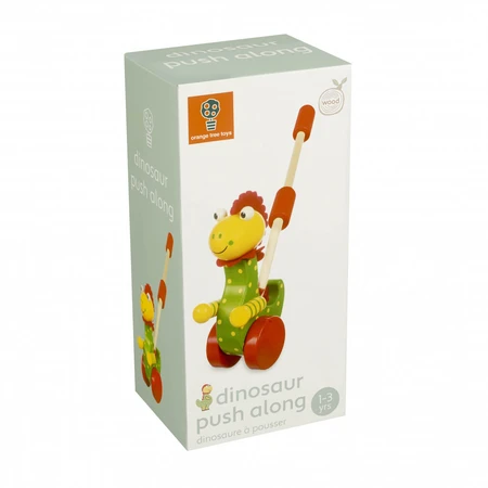 Jouet à pousser dinosaure, Orange Tree Toys