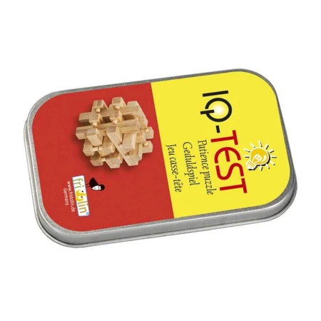 Logicaspel IQ van bamboehout in metalen doos-2
