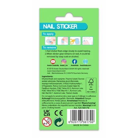 Fosforescerende nagelstickers - glow in the dark - Ruimte