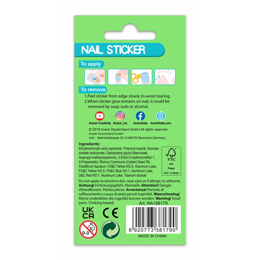 Fosforescerende nagelstickers - glow in the dark - Ruimte