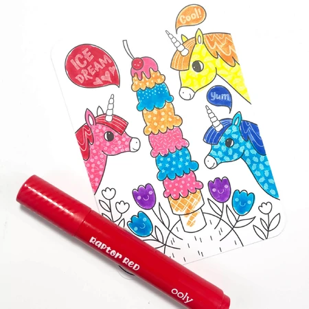 Coloring set with secret patterns Undercover Art - Unicorns