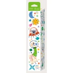 Kit rola de desenat autoadeziva - 3 m si 12 creioane colorate cerate, Spatiu - Haku Yoka