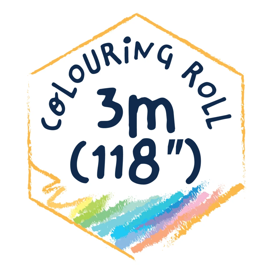 Kit rola de desenat autoadeziva - 3 m si 12 creioane colorate cerate, Spatiu - Haku Yoka