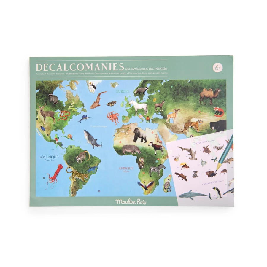 Übertragungsspiel Karte der Welt, Moulin Roty