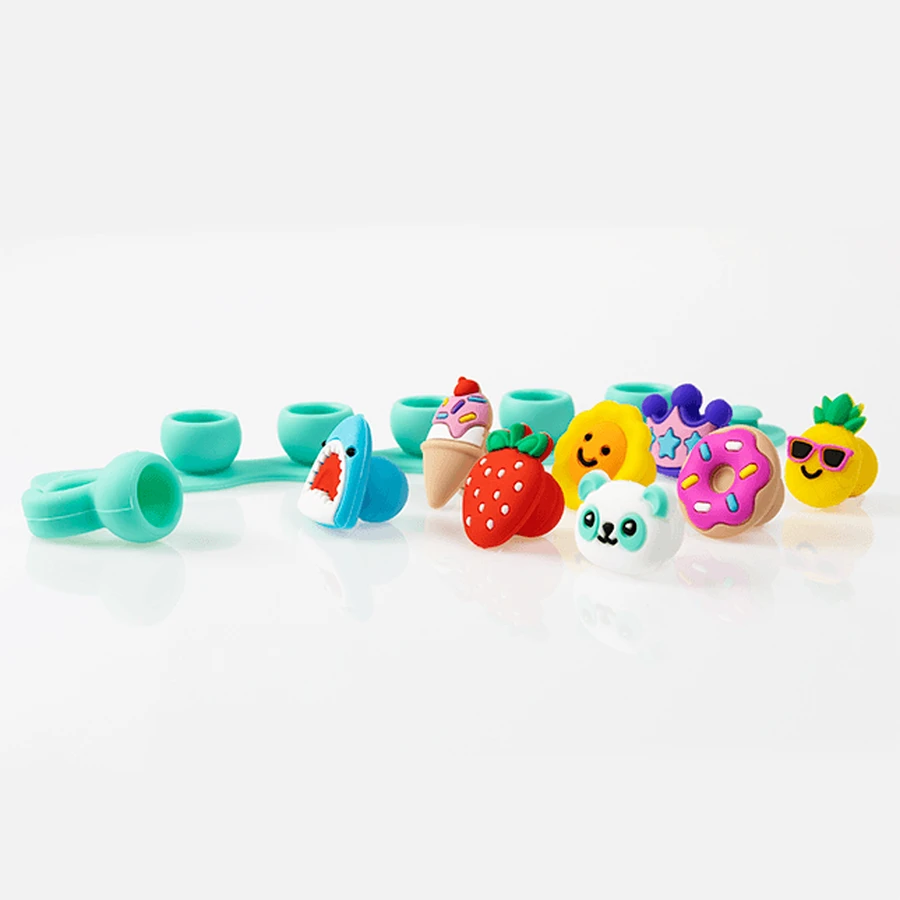 Ensemble bracelet et bague avec breloques Pop-it Plip Charms, violet