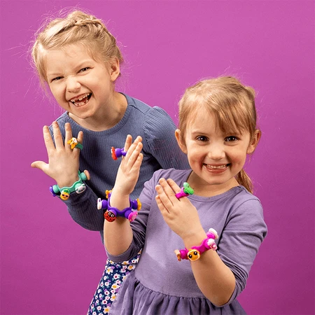 Ensemble bracelet et bague avec breloques Pop-it Plip Charms, violet
