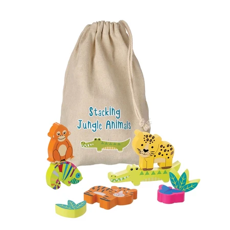 Dschungel-Tiere Stapelspiel, Orange Tree Toys