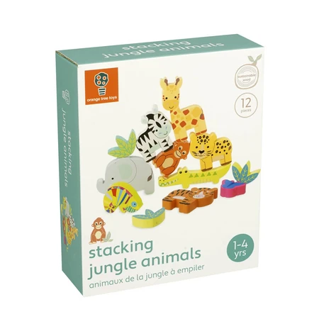 Dschungel-Tiere Stapelspiel, Orange Tree Toys