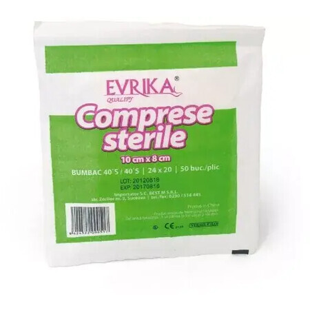 Compresa estéril Evrika 10 cm x 8 cm