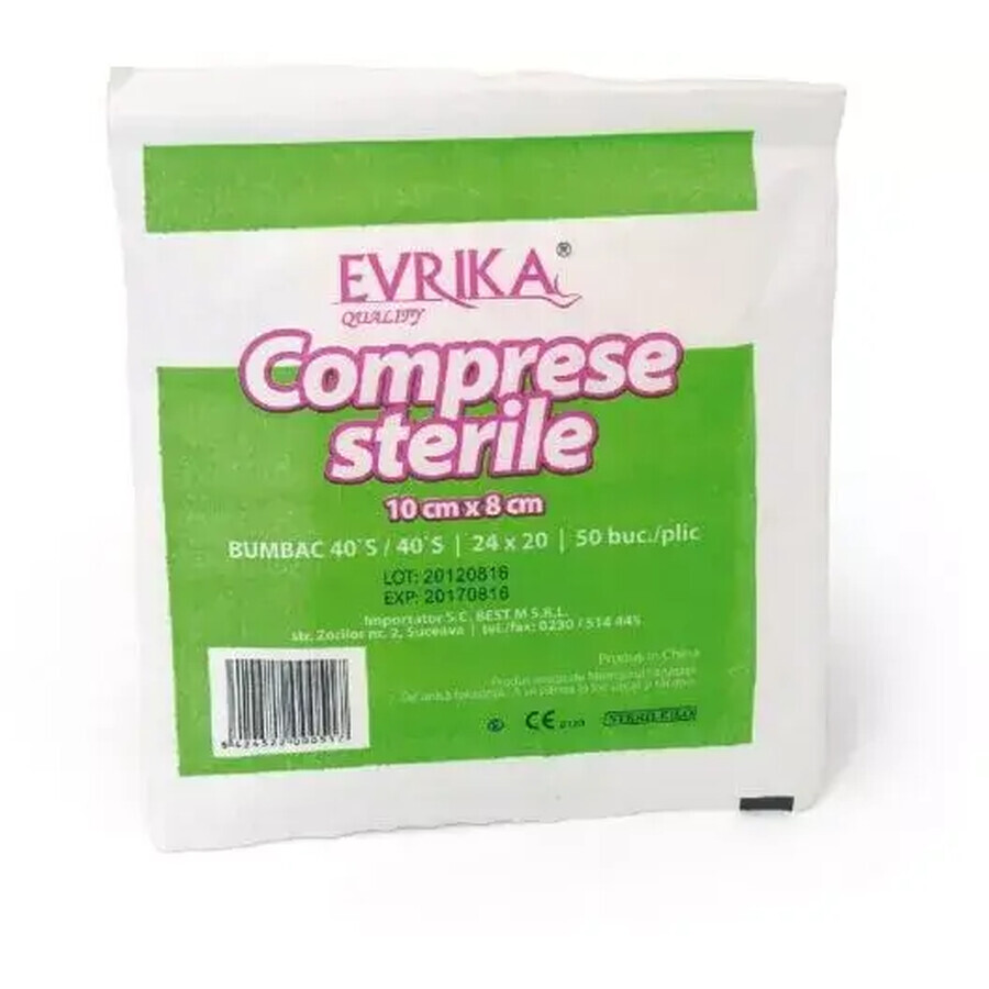 Compresa estéril Evrika 10 cm x 8 cm