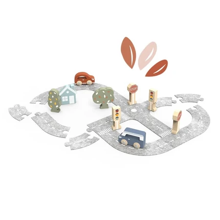 Puzzle cu pista din fetru si masinute, Speedy Monkey
