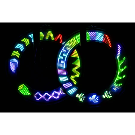 Luz LED con efectos animados para radios de bicicleta, ShapeBrightz