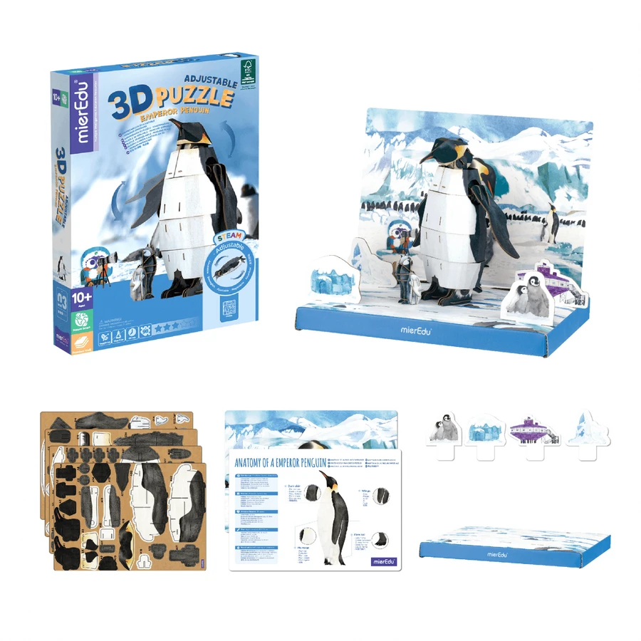 Puzzle 3D ajustable - Pingouin impérial (deluxe)