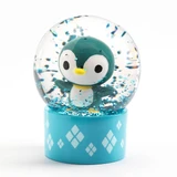 Mini globo con neve e personaggi, Djeco Penguin