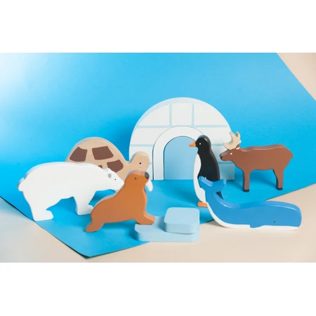 Ensemble d'animaux polaires, jouets Marc