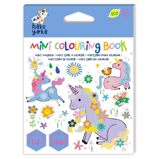 Mini Carte de Colorat Hakuyoka - Unicorni