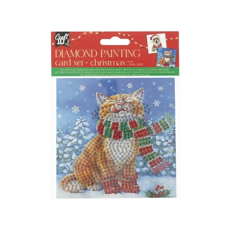 DIY creatieve set, kerstkaarten, poes en puppy