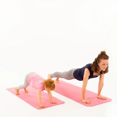 Yoga mat for adults, eco-friendly - Sun and Moon, pink
