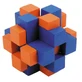 Jeu de logique QI bambou bambou bois cubes croix colorées