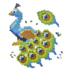 Puzzle pe numere Plus-Plus, 800 piese, Paun