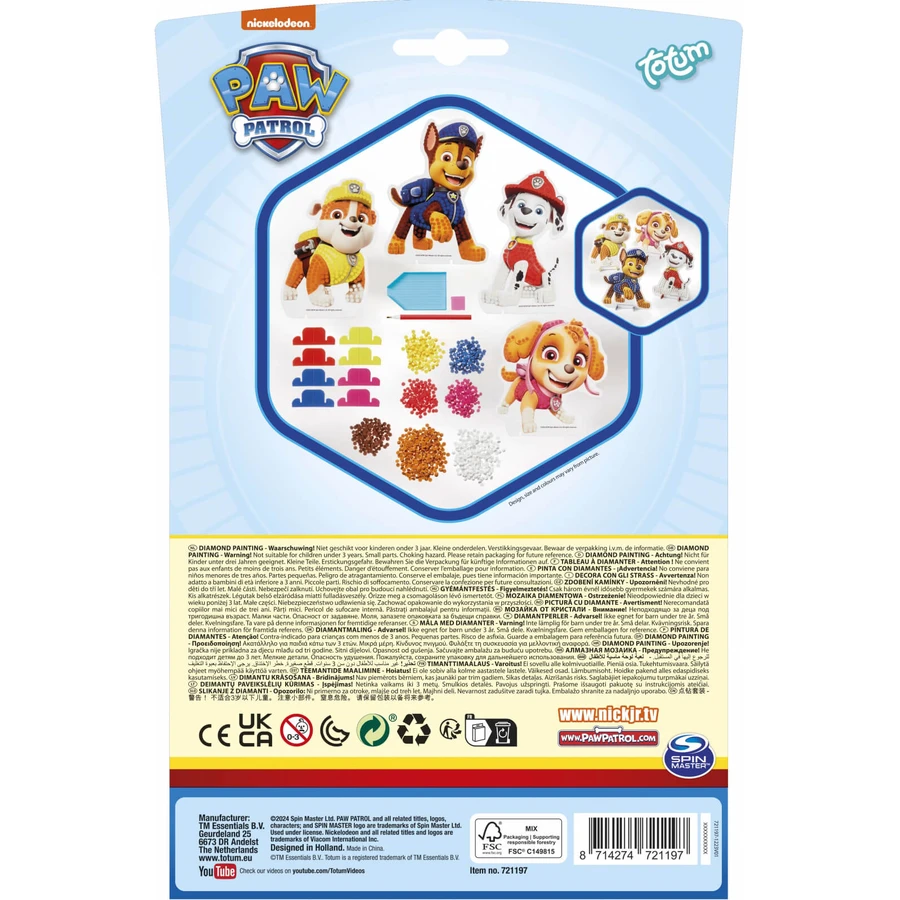 Kreatives Diamant-Malset Paw Patrol, Puppy Patrol, Totum