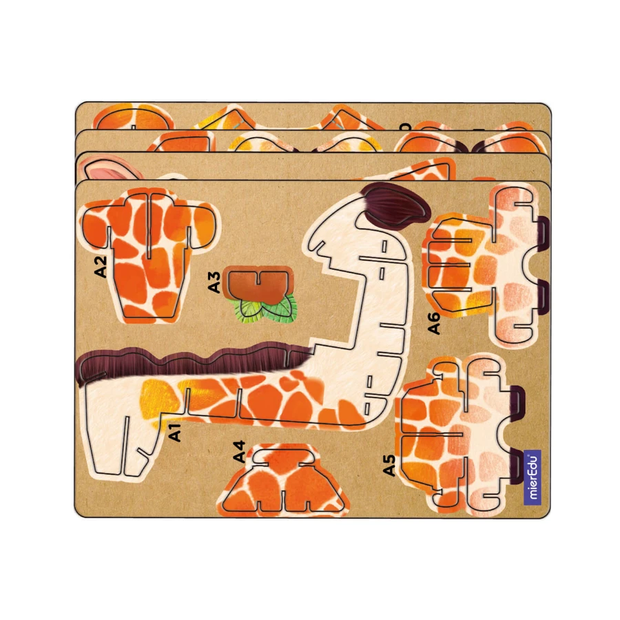 Puzzle 3D con suoni - Giraffa, Build 'n' Sound