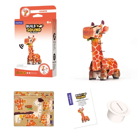 Puzzle 3D con suoni - Giraffa, Build 'n' Sound