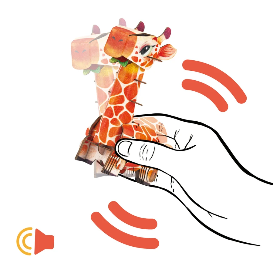 Puzzle 3D con suoni - Giraffa, Build 'n' Sound