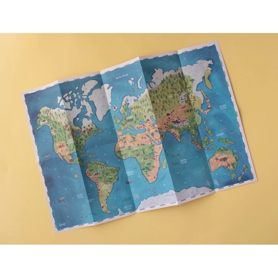 Animal world poster with stickers, Londji
