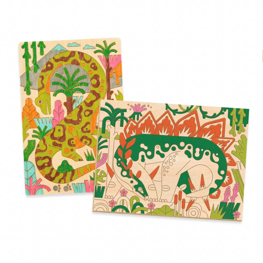 Dinosaurs wood painting workshop, Djeco