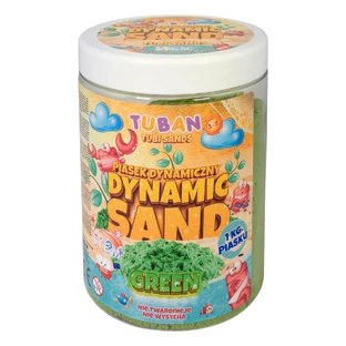 Piasek sensoryczny do formowania - zielony, 1 kg