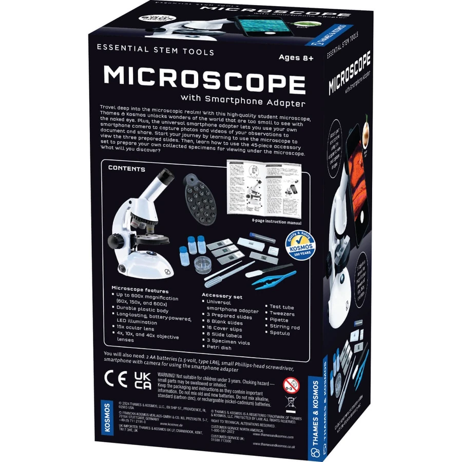 Kit de microscopio STEM con adaptador para teléfono, Thames & Kosmos