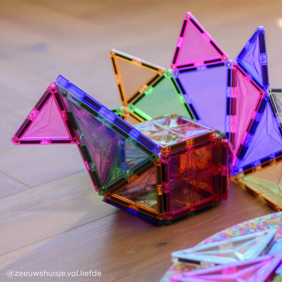 Juegos de construcción magnéticos Pastel 45 piezas, Cleverclixx