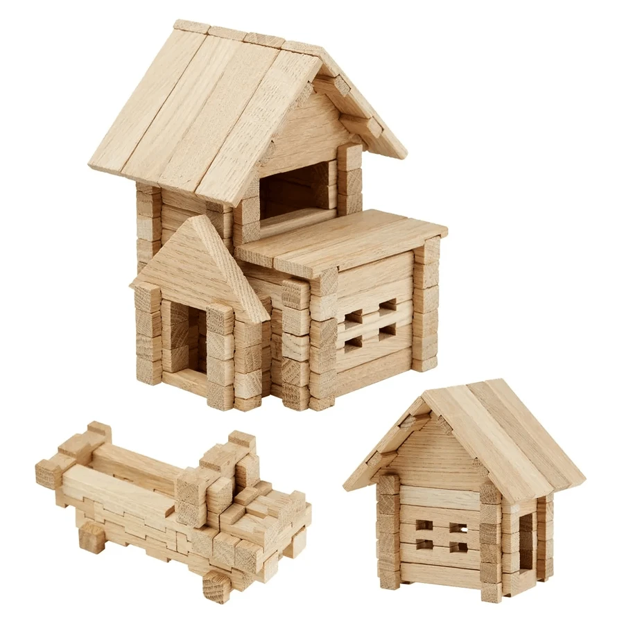 Holzbausatz "Haus mit Garage" 75 Teile