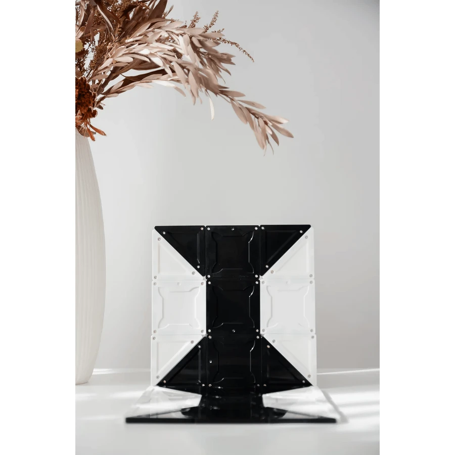 Magblox Magnetic Set - 92 blocs de construction magnétiques Monochrome Noir & Blanc