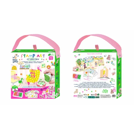 Set portabil de ștampile Haku Yoka - Animalutele mele dragi