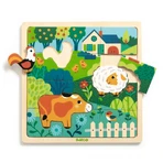 Puzzle en bois Animaux de la ferme, Djeco