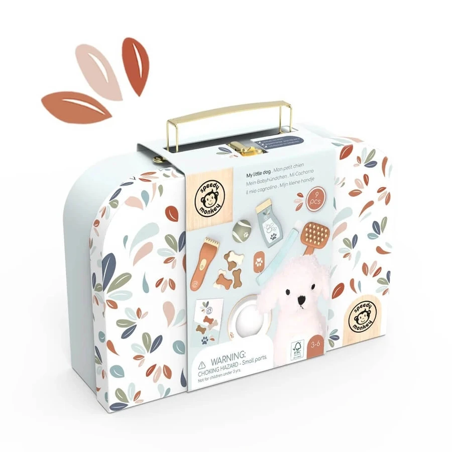 Set per bambini con valigia e cucciolo, Speedy Monkey