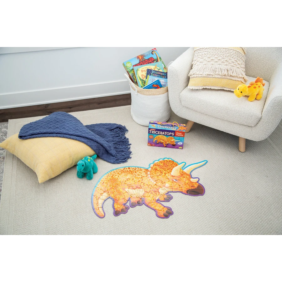 Puzzle de podea in forma de triceratop, Triceratops Floor Puzzle