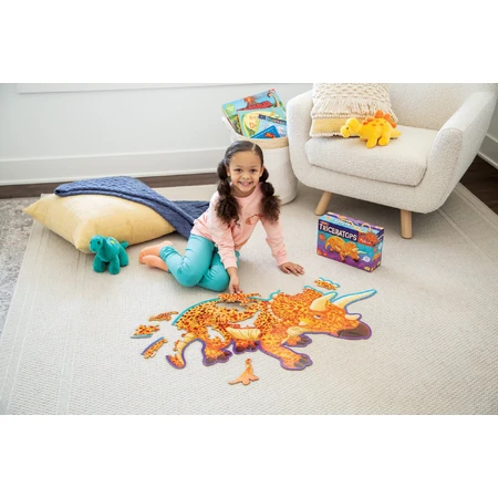 Puzzle de podea in forma de triceratop, Triceratops Floor Puzzle