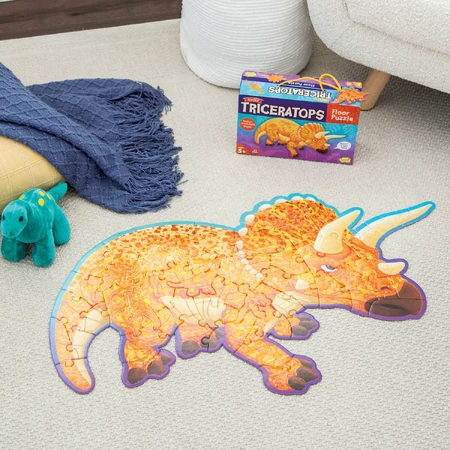 Puzzle de podea in forma de triceratop, Triceratops Floor Puzzle