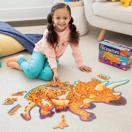 Puzzle de podea in forma de triceratop, Triceratops Floor Puzzle