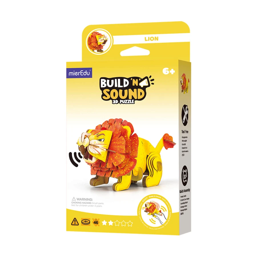 Puzzle sonore 3D - Lion, Build 'n' Sound