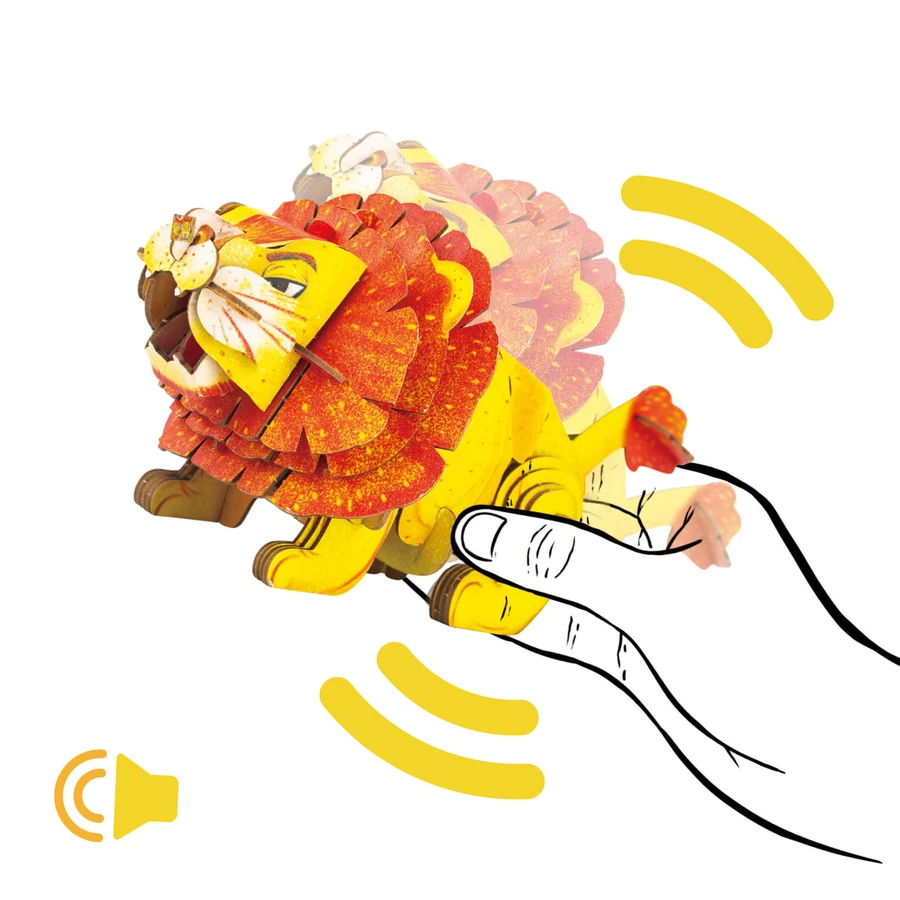 Puzzle sonore 3D - Lion, Build 'n' Sound