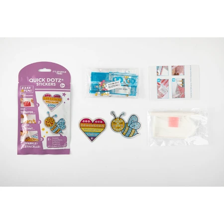Super-fast creative set, stickers BIG DOTZ - Heart and Bee