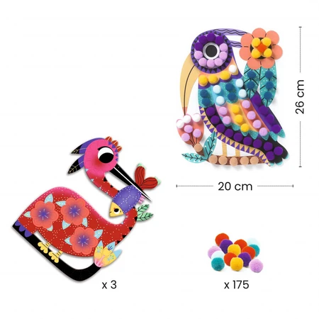 Gioco creativo uccelli con palline, Djeco