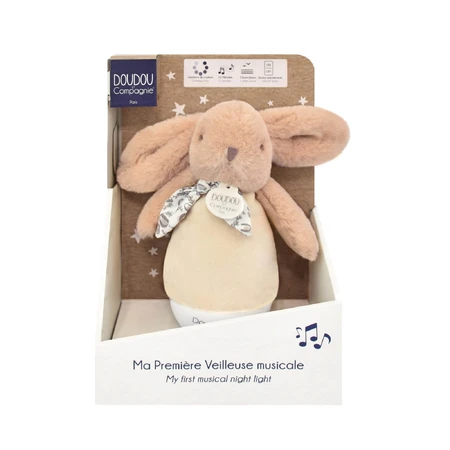 Lampe à réchaud lapin pelucheux de 16 cm, beige
