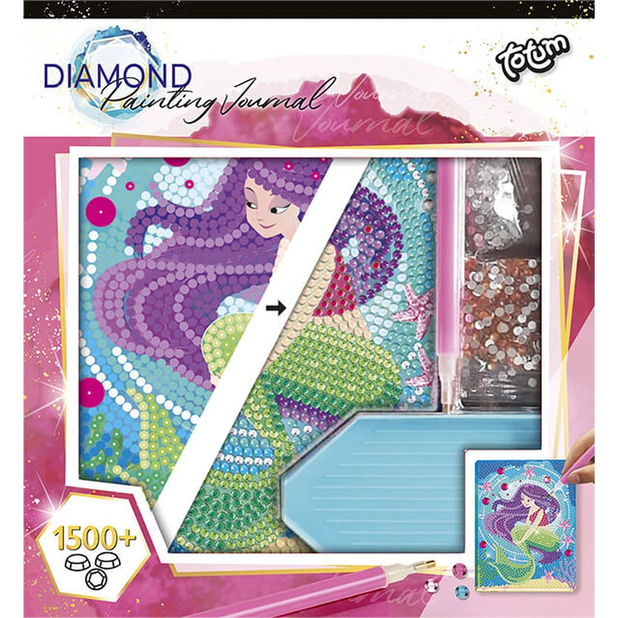 Set DIY Jurnalul meu cu sirena si diamante, Totum