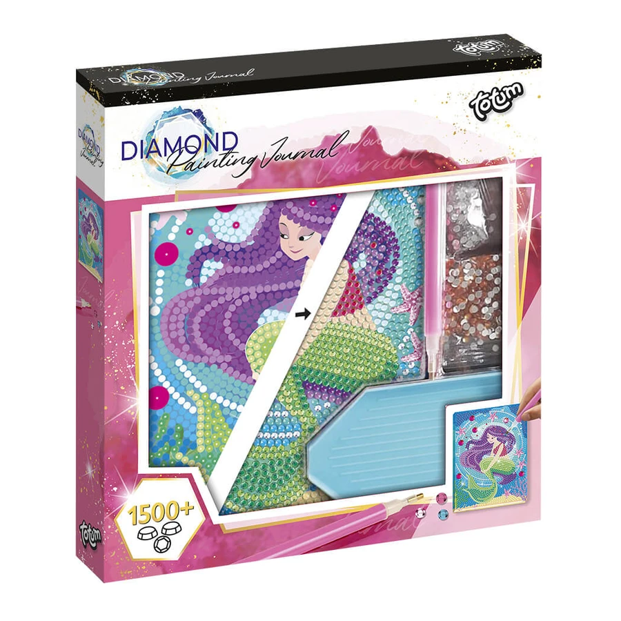 Set DIY Jurnalul meu cu sirena si diamante, Totum